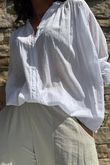 Shayle Indian Cotton Smock Shirt White